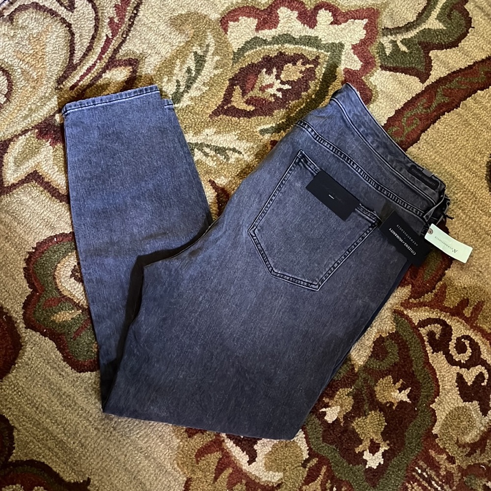 CITIZENS OF HUMANITY Size 22W Rocket Ankle Skinny Black Stretch Jeans $188 NEW